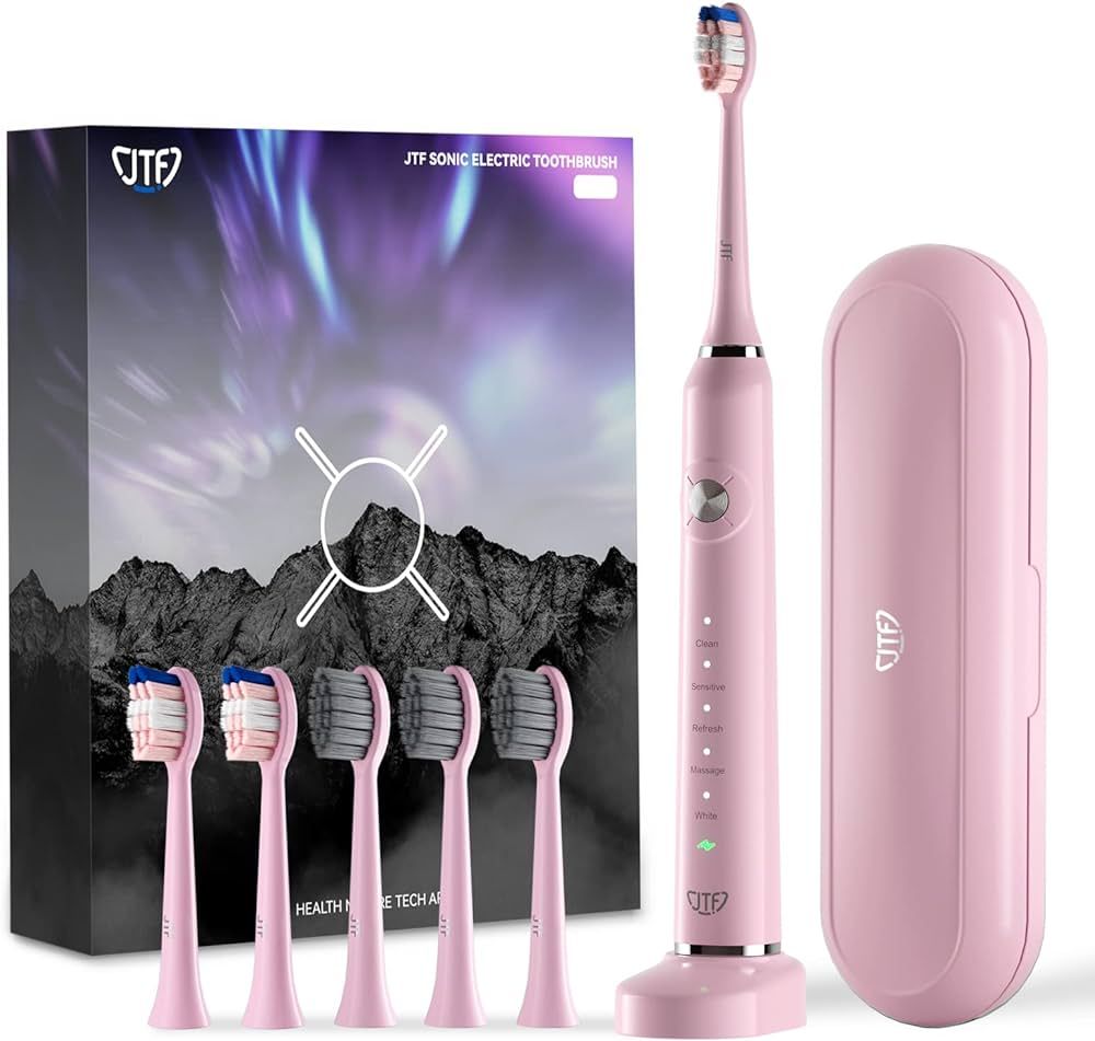 Electric Sonic Toothbrushes for Women-JTF Rechargeable Power Toothbrushes with 5 Cleaning Modes,6... | Amazon (CA)