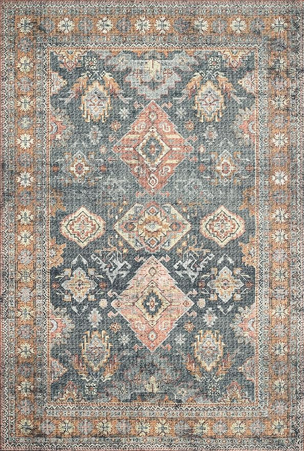 Loloi II Skye Collection SKY-10 Sea / Rust, Traditional 9'-0" x 12'-0" Area Rug | Amazon (US)