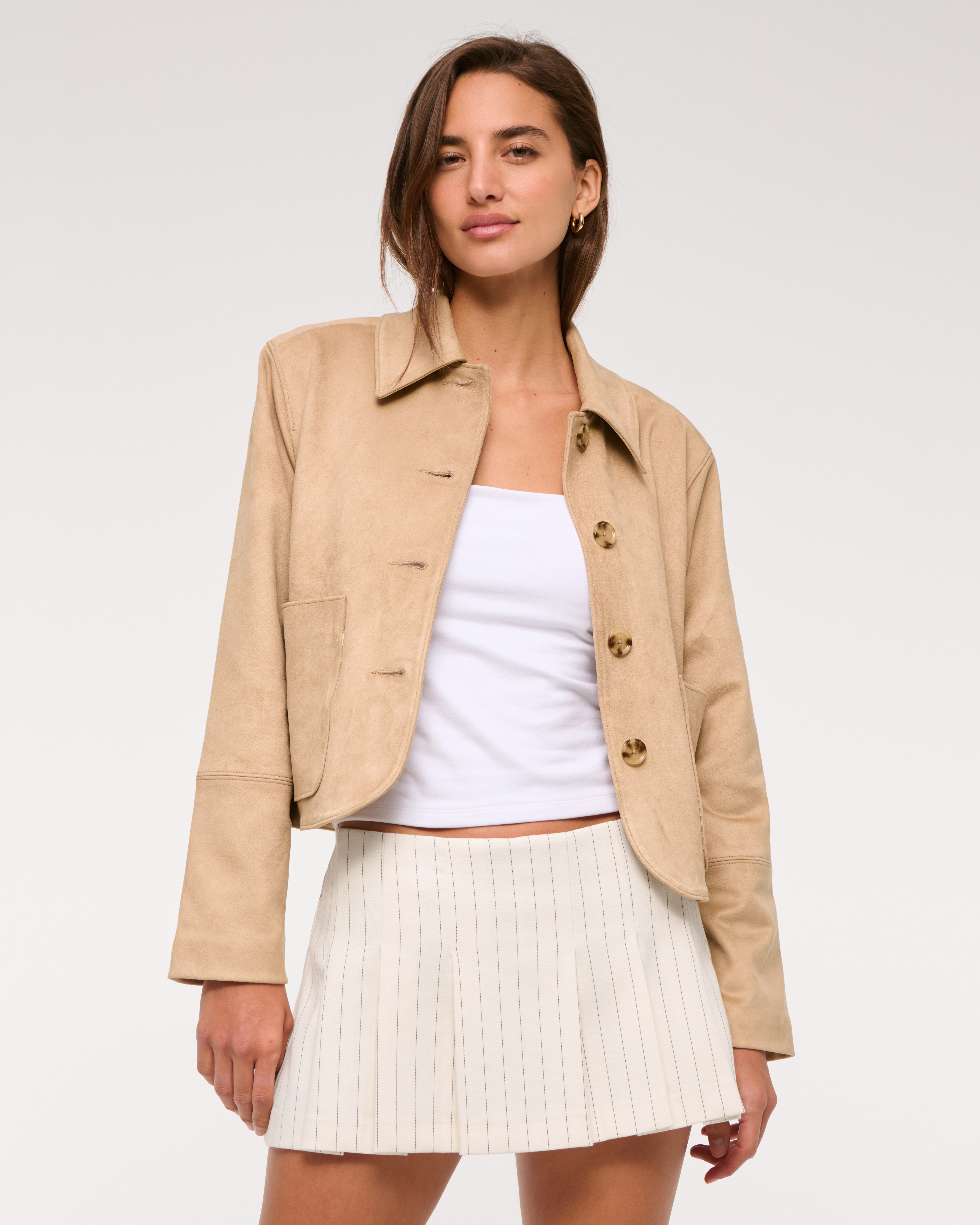 The A&F Scarlett Low Rise Micro Pleated Mini Skort | Abercrombie & Fitch (US)