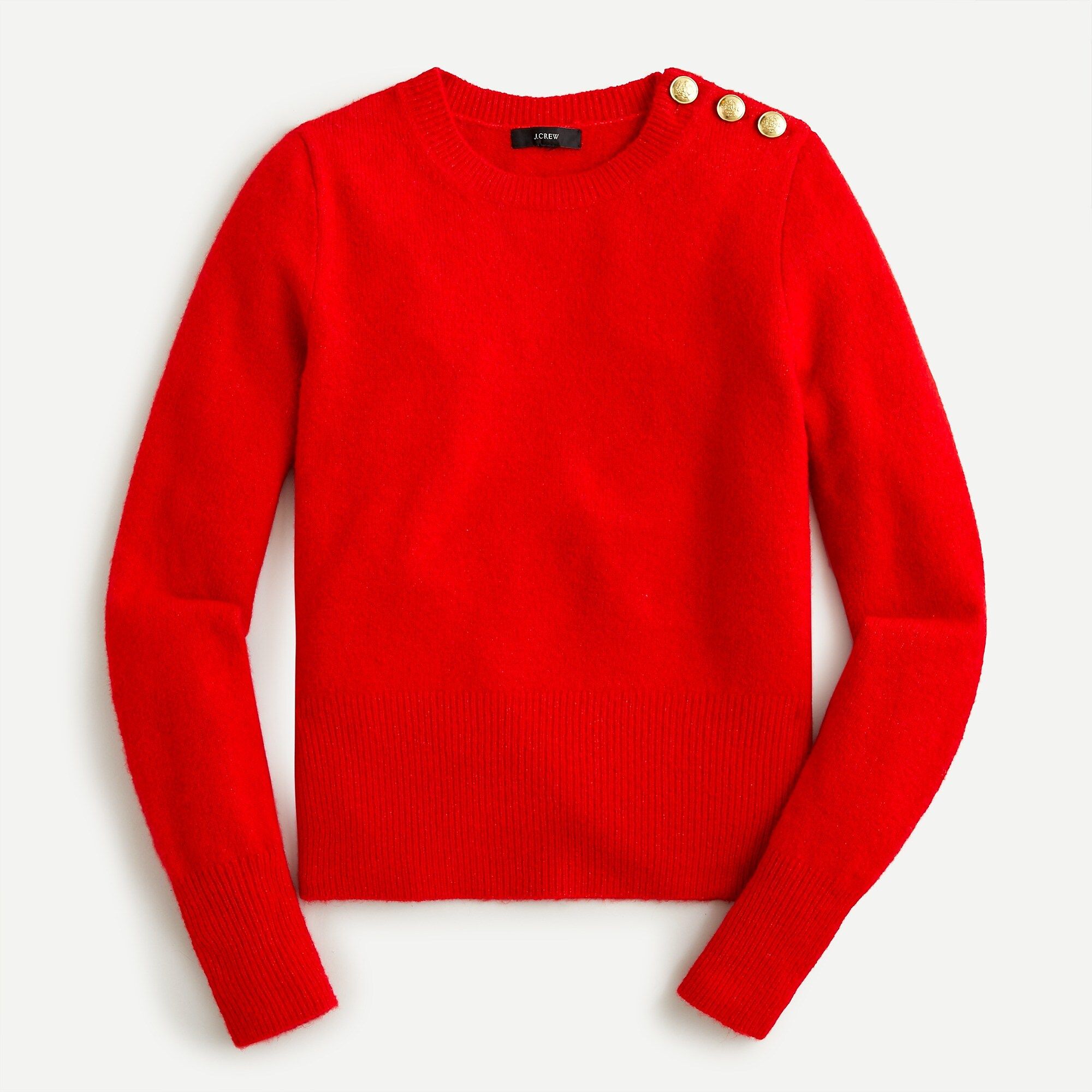 Crewneck sweater with shoulder buttons | J.Crew US
