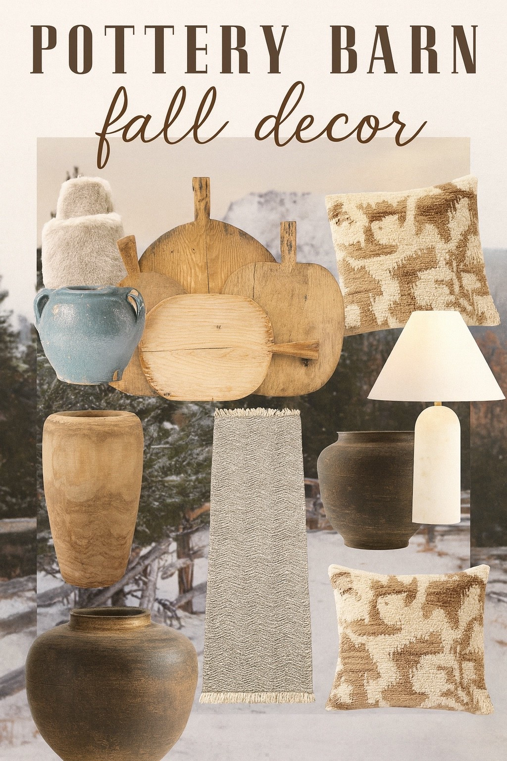 Warm textures, natural materials, and timeless neutrals — this Pottery Barn fall decor collection is the perfect way to cozy up your home for the season. From artisan pottery and rustic boards to plush pillows, rugs, and ambient lighting, each piece adds effortless elegance and warmth. Tap to shop these fall favorites before they sell out! #PotteryBarn #LTKHome #FallDecor #CozyHome #LTKFinds #HomeStyling #NeutralDecor #LTKSeasonal #InteriorDesign #LTKSale #LTKDecor

#LTKFindsUnder50 #LTKSeasonal #LTKHome