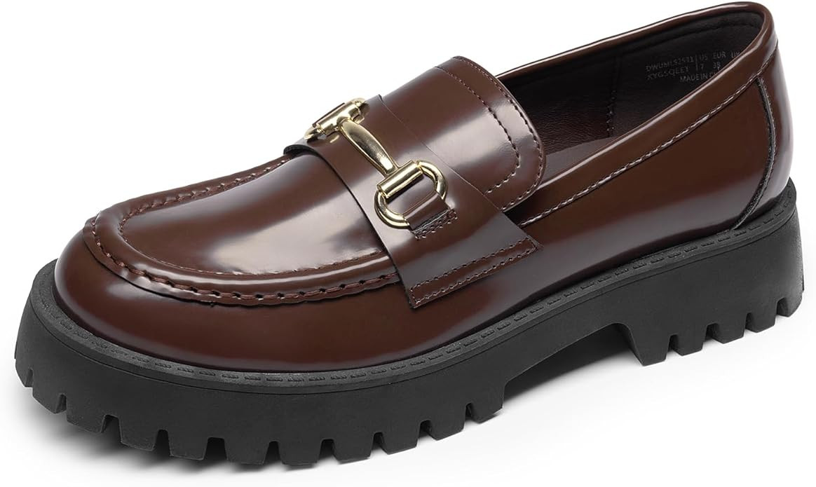 DREAM PAIRS Loafers for Women Platform Chunky Penny Loafer Slip On Casual Dressy Business Shoes w... | Amazon (US)