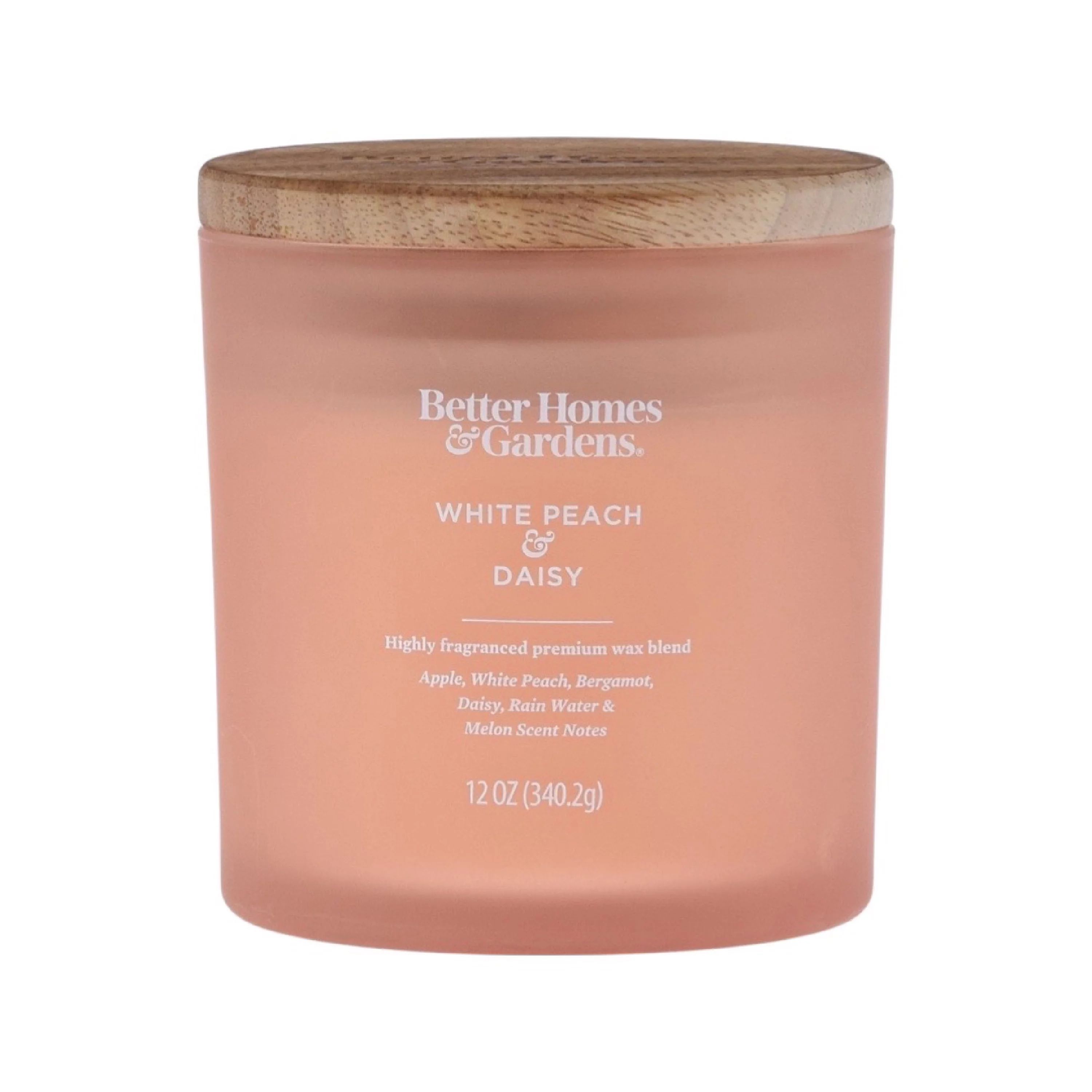 Better Homes & Gardens White Peach & Daisy Scented 12oz 2-wick Candle | Walmart (US)
