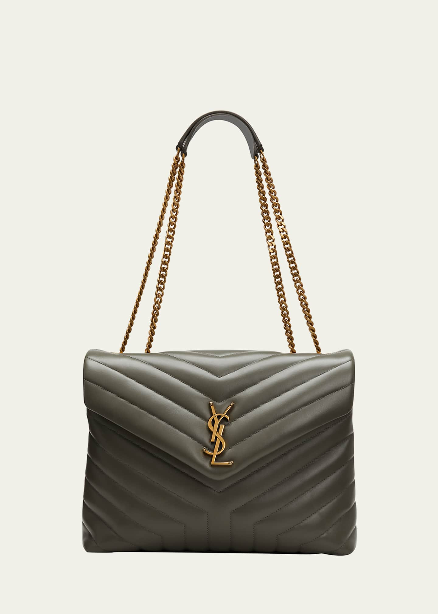 Saint Laurent Loulou Medium Calf Flap-Top Shoulder Bag | Bergdorf Goodman