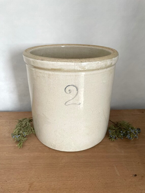 2 Gallon Stoneware Crock Antique Stoneware Crock Kitchen - Etsy | Etsy (US)