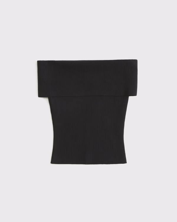Foldover Off-The-Shoulder Sweater Top | Abercrombie & Fitch (US)