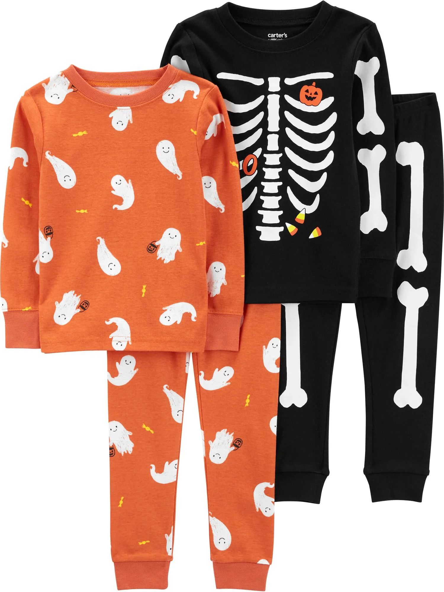 Carter's Child of Mine Toddler Halloween Pajamas, 2-Pack, 4-Piece, Sizes 12M-5T - Walmart.com | Walmart (US)