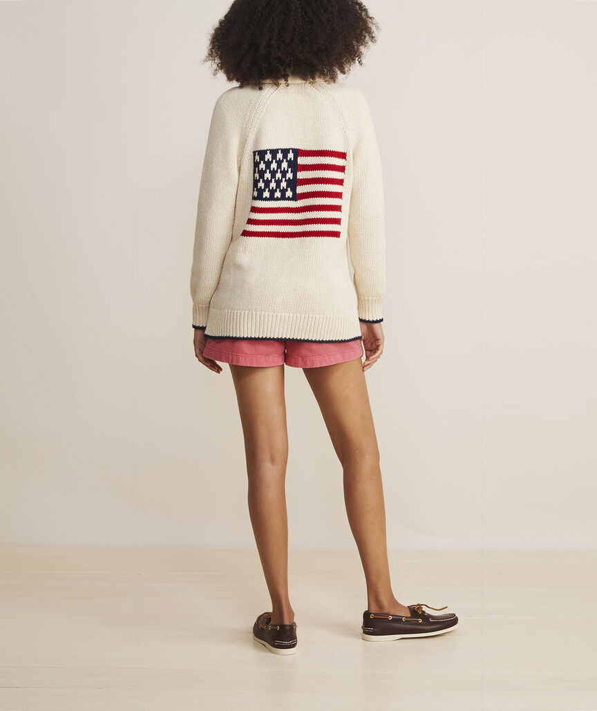 USA Summer Intarsia Shawl Cardigan | vineyard vines