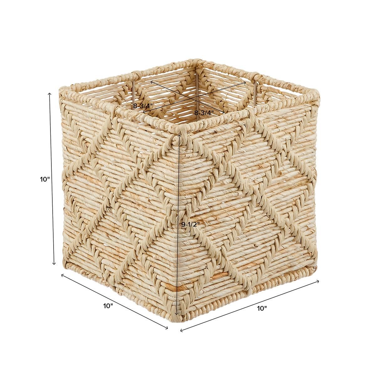 Large Trellis Maize Cube Natural | The Container Store