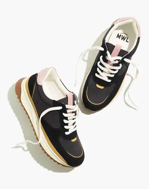 Kickoff Trainer Sneakers in Dark Colorblock Nubuck and Suede | Madewell