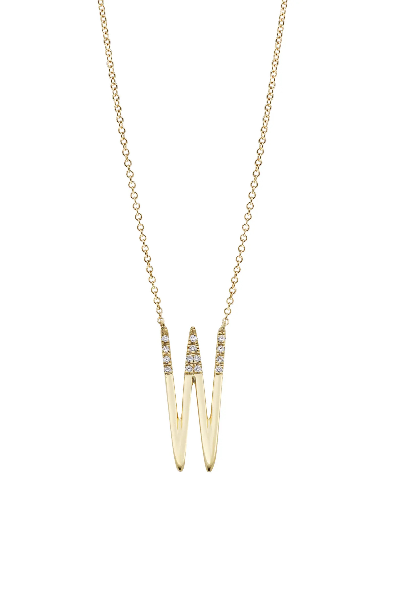 Diamond Initial Pendant Necklace | Nordstrom