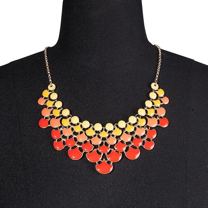 JANE STONE Fashion Statement Collar Necklace Vintage Openwork Bib Costume Jewelry | Amazon (US)