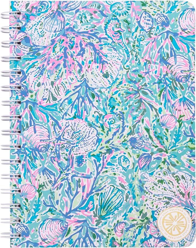Lilly Pulitzer Hardcover Mini Spiral Notebook, 8.25" x 6.5" Small Journal with 160 College Ruled ... | Amazon (US)