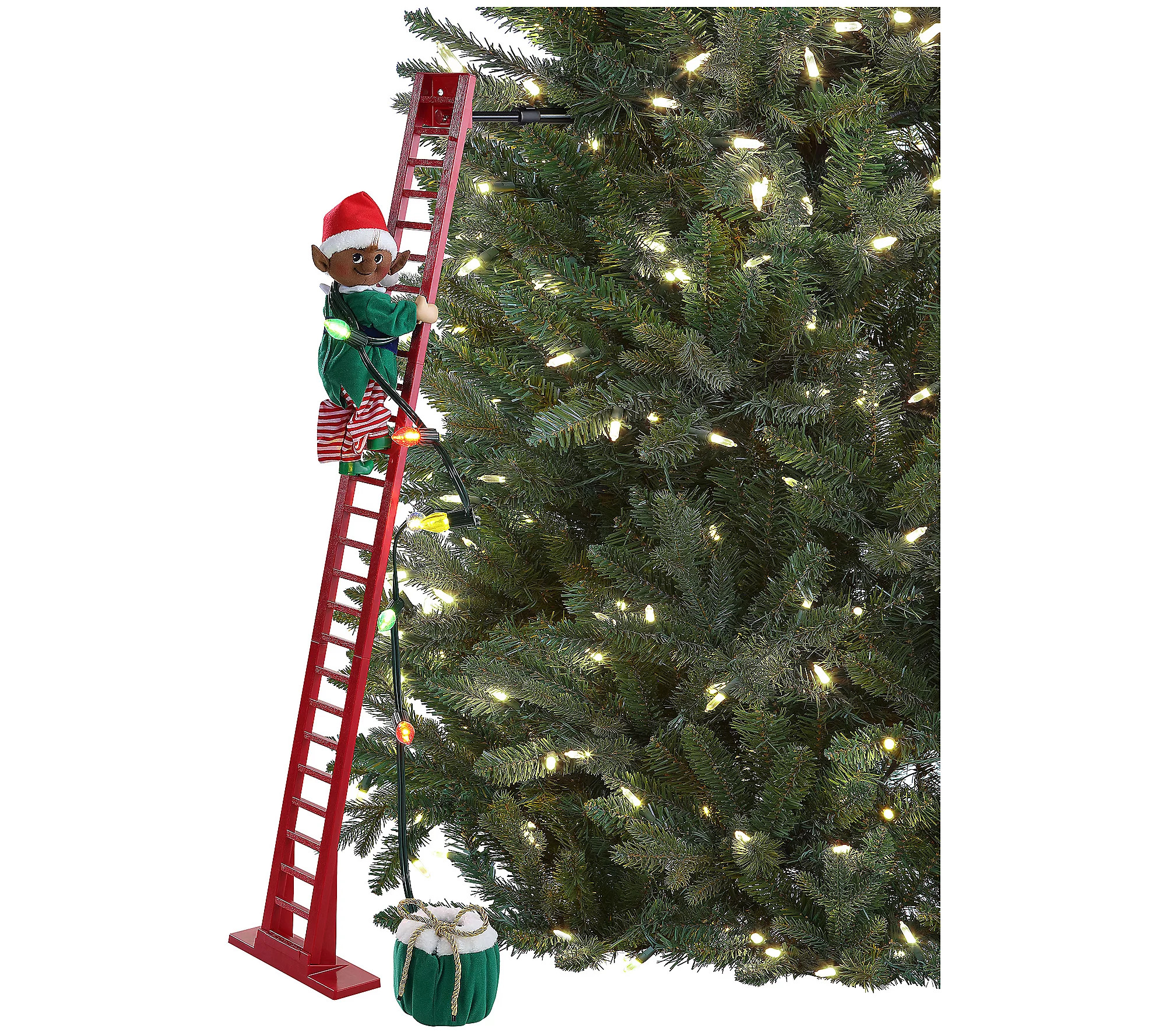 Mr. Christmas 40"" Animated & Musical Super Clim bing Black Elf | QVC