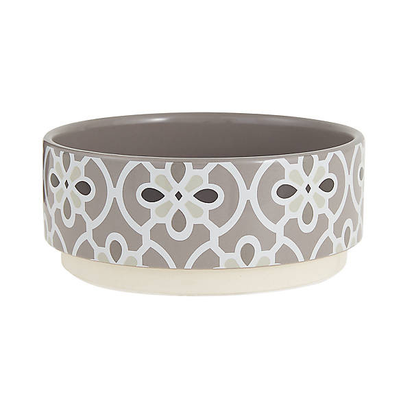 Top Paw® Neutral Mosaic Ceramic Dog Bowl | PetSmart