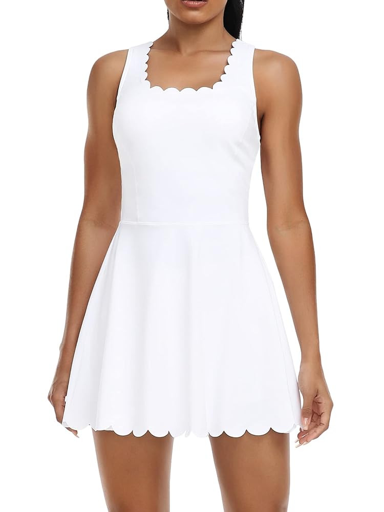 ATTRACO Women Tennis Dress with Shorts Workout Golf Skirts with Pockets Athletic Dresses | Amazon (US)