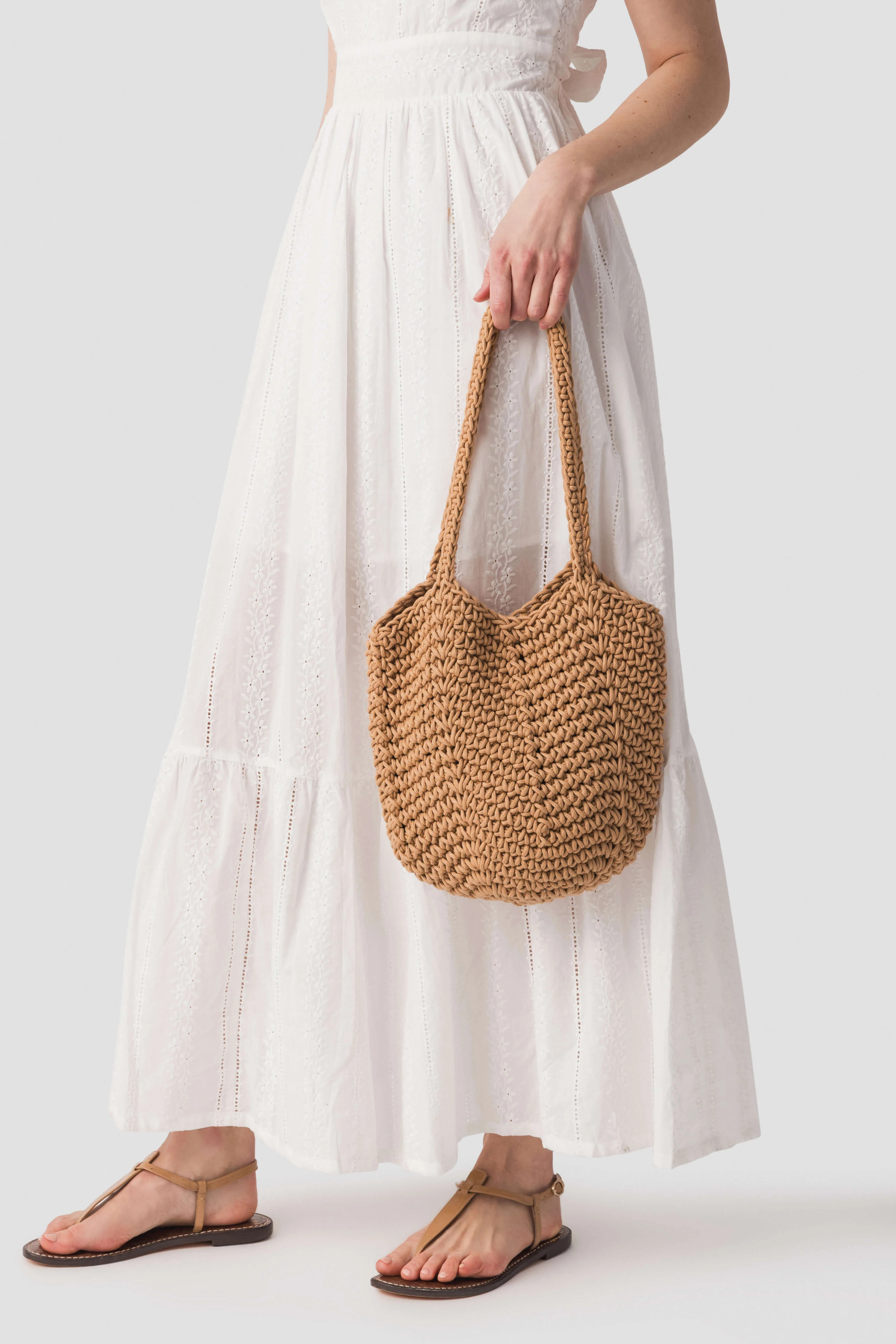 Dipped Shop Woven Knit Handbag | Social Threads