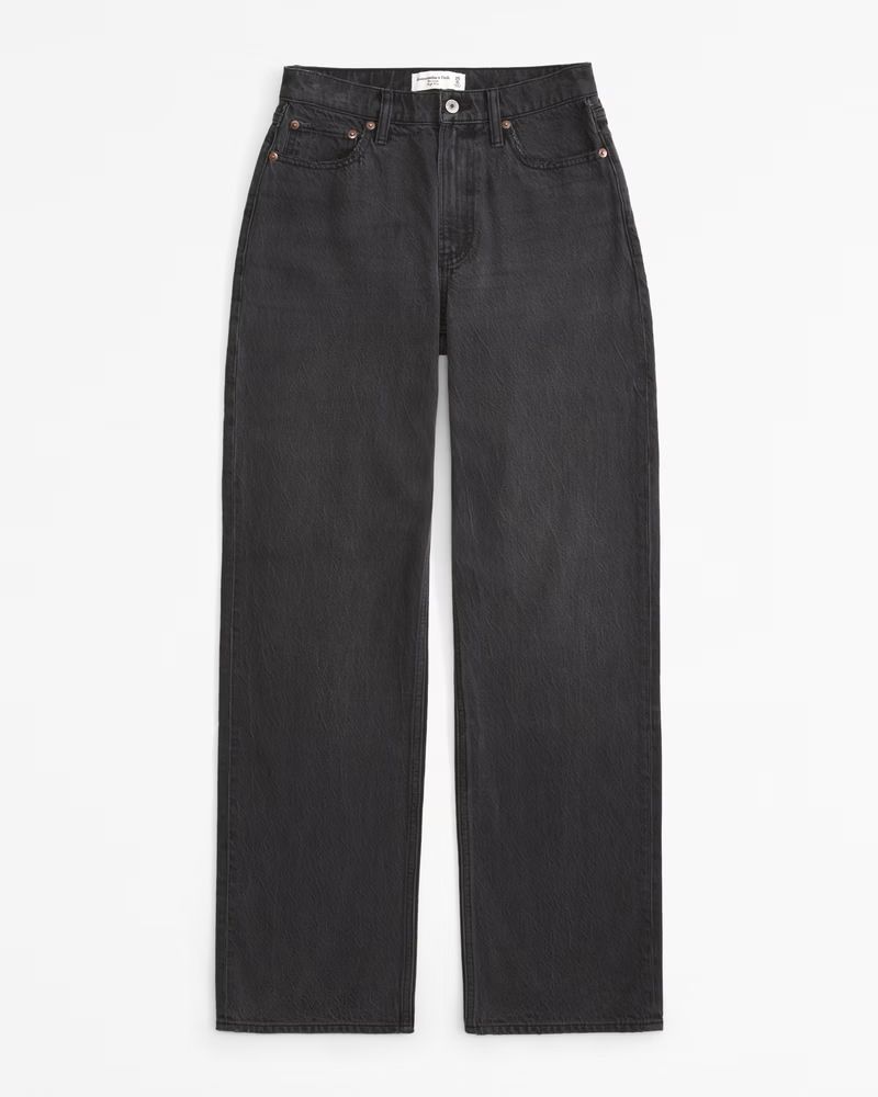 Women's Curve Love High Rise Loose Jean | Women's Bottoms | Abercrombie.com | Abercrombie & Fitch (US)