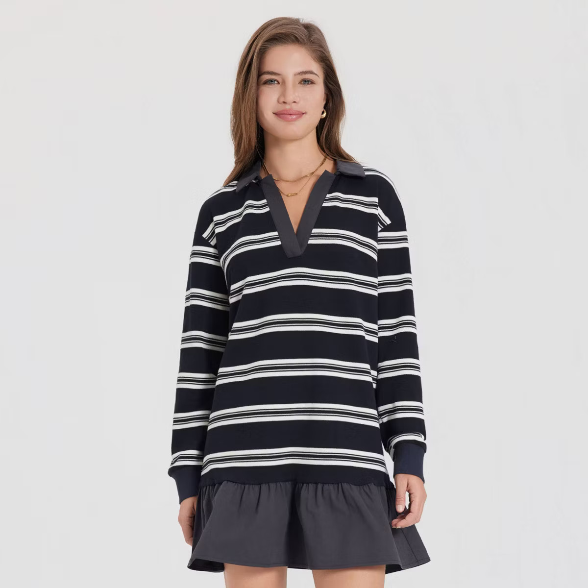 Women's Long Sleeve Mini Polo Dress - A New Day™ | Target