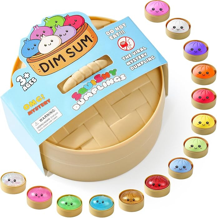 Squishy Dumpling Toy, Dumpling Squishy Mystery Box, Random 1 of 14 Colors, Stocking Stuffers with... | Amazon (US)