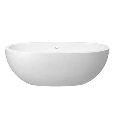 Avalon NativeStone Concrete Freestanding Oval Soaking Bathtub | Wayfair North America