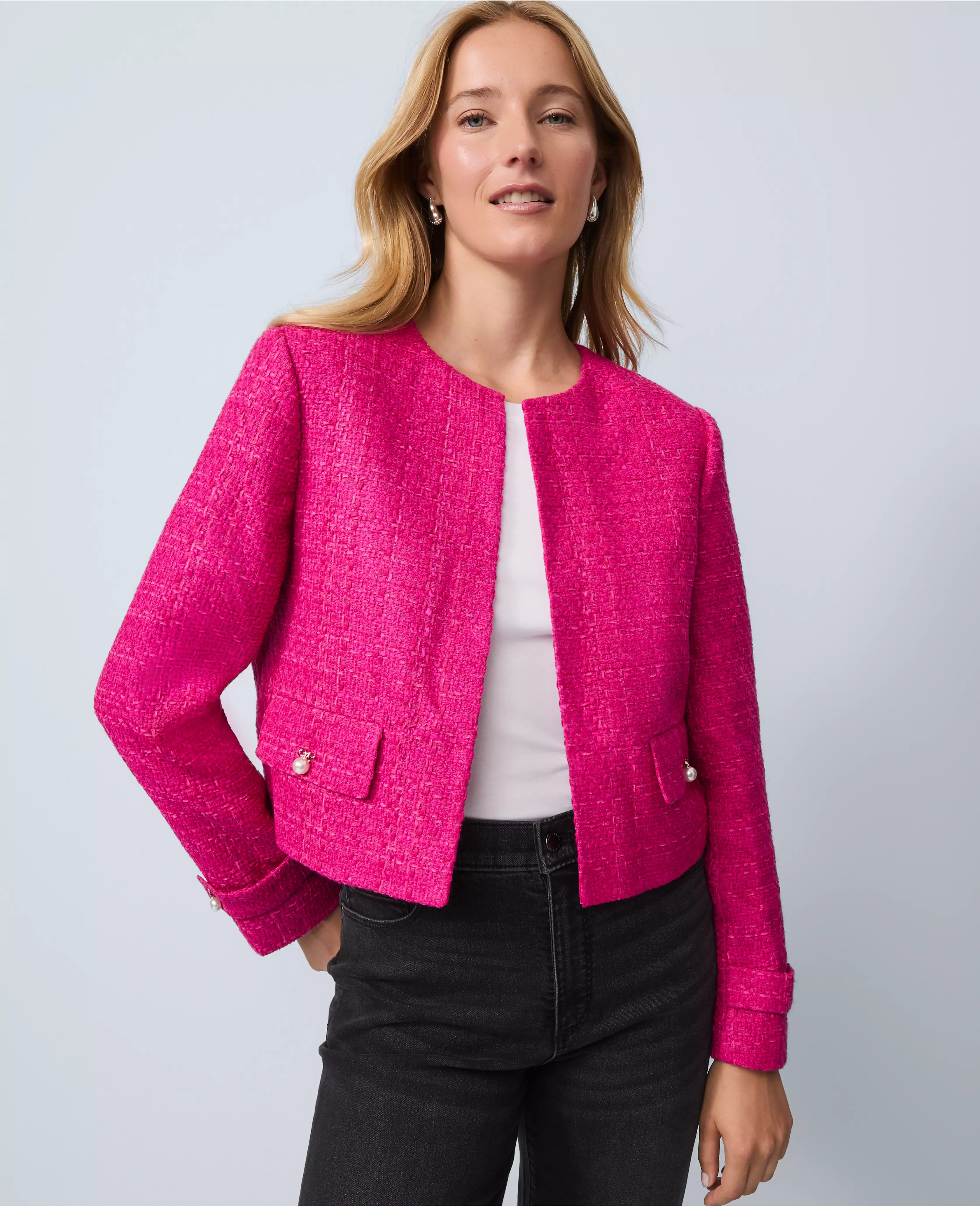 Tweed Cropped Jacket | Ann Taylor