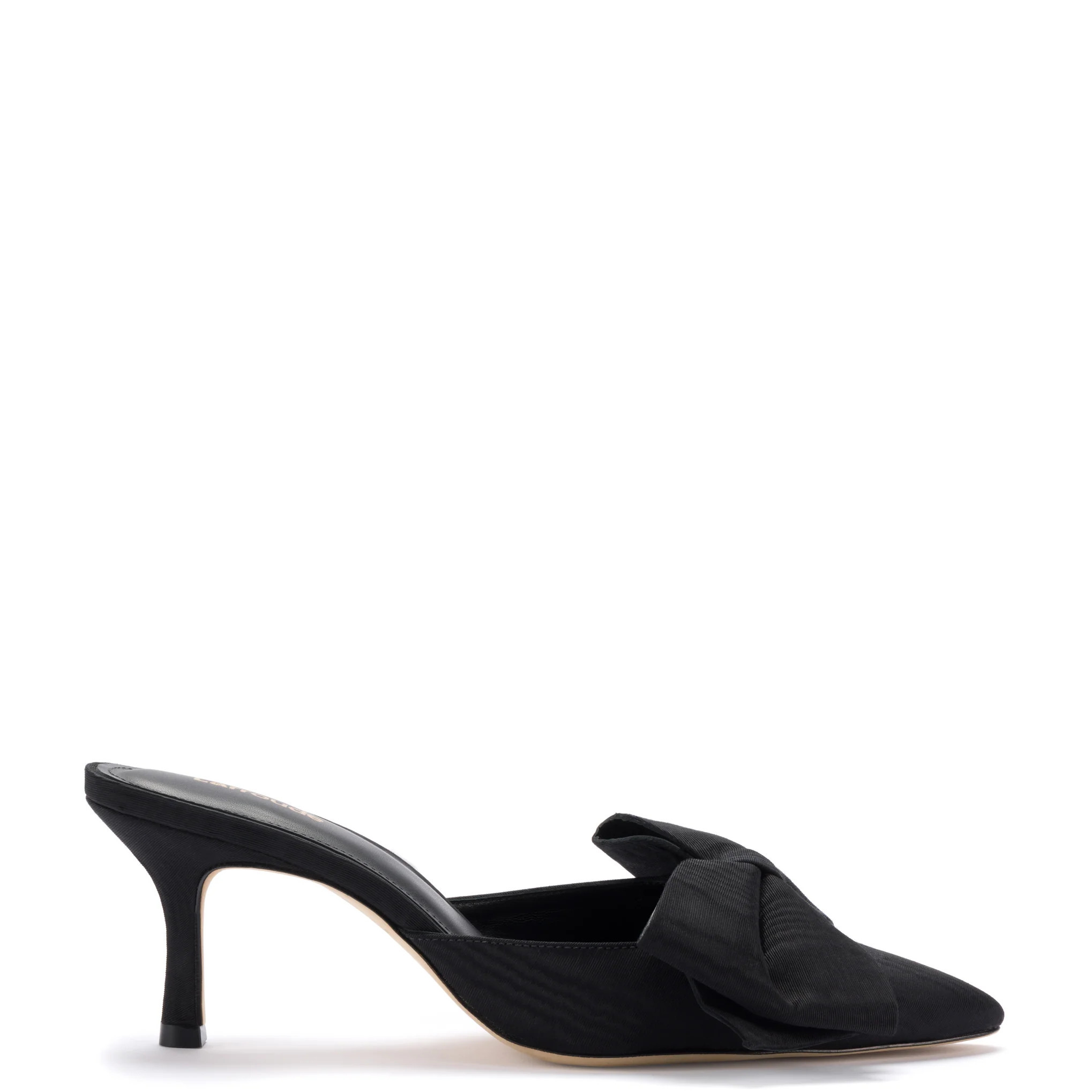 Mini Elle Pump In Black Fabric | Larroude