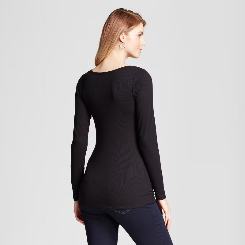 Long Sleeve Nursing Henley Maternity Top - Isabel Maternity by Ingrid & Isabel™ | Target