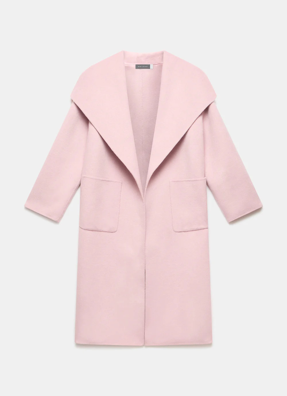 Pink Wool Blend Hand Finished Coat | Mint Velvet