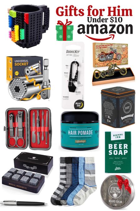 All GIFTS UNDER $10. Great ideas for the men in your life and all from Amazon 

#LTKunder50 #LTKmens #LTKGiftGuide