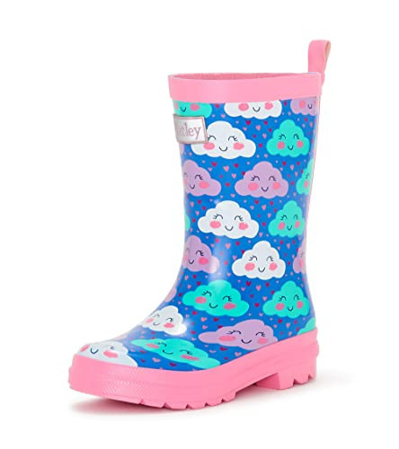 Hatley Printed Rain Boots, Cheerful Clouds, 2 US Unisex Big Kid | Amazon (US)
