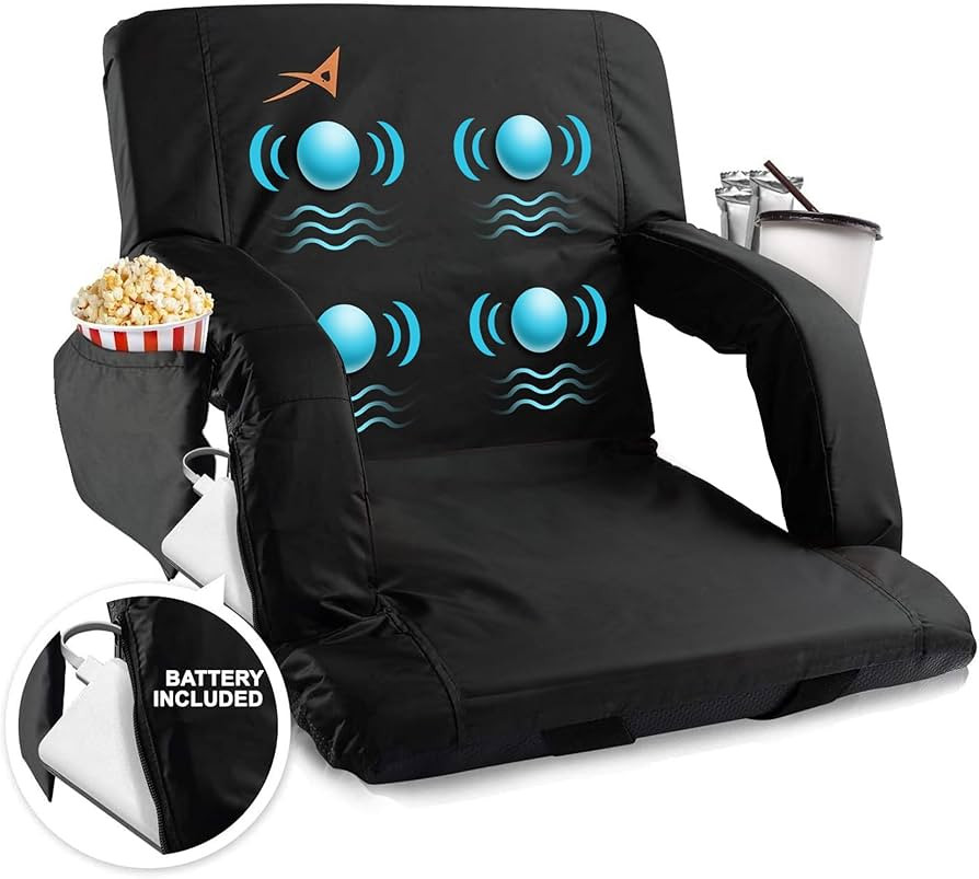 ACELETIQS Massage Bleacher Seat with Backrest Stadium Seats for Bleachers Stadium Seat Cushion St... | Amazon (US)