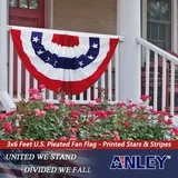 Anley (4 Pack) USA Pleated Fan Flag, 3x6 Ft American US Bunting Flags Patriotic Stars & Stripes -... | Walmart (US)