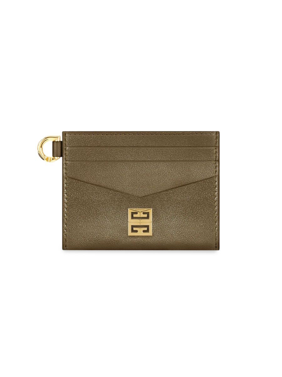 4G Card Holder In Grained Leather | Saks Fifth Avenue