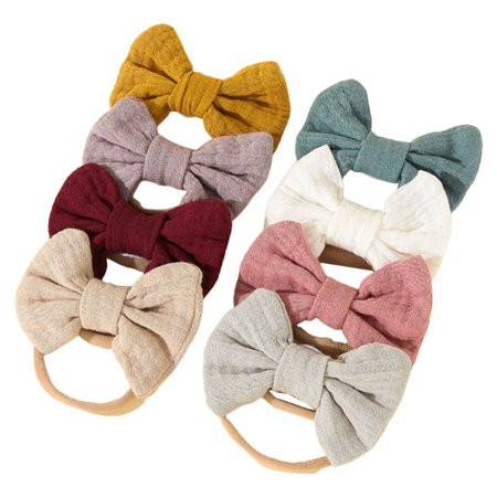 YEUHTLL 8/10 Pcs Baby Girl Bow Head Band Head Band Stretchy Headband for Toddlers Kids | Walmart (US)