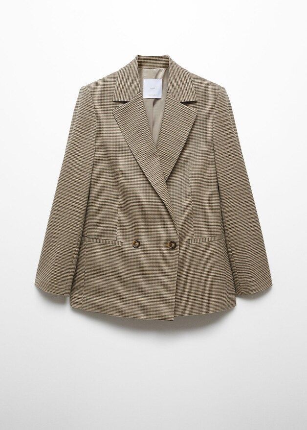 Cross button blazer -  Women | Mango USA | MANGO (US)