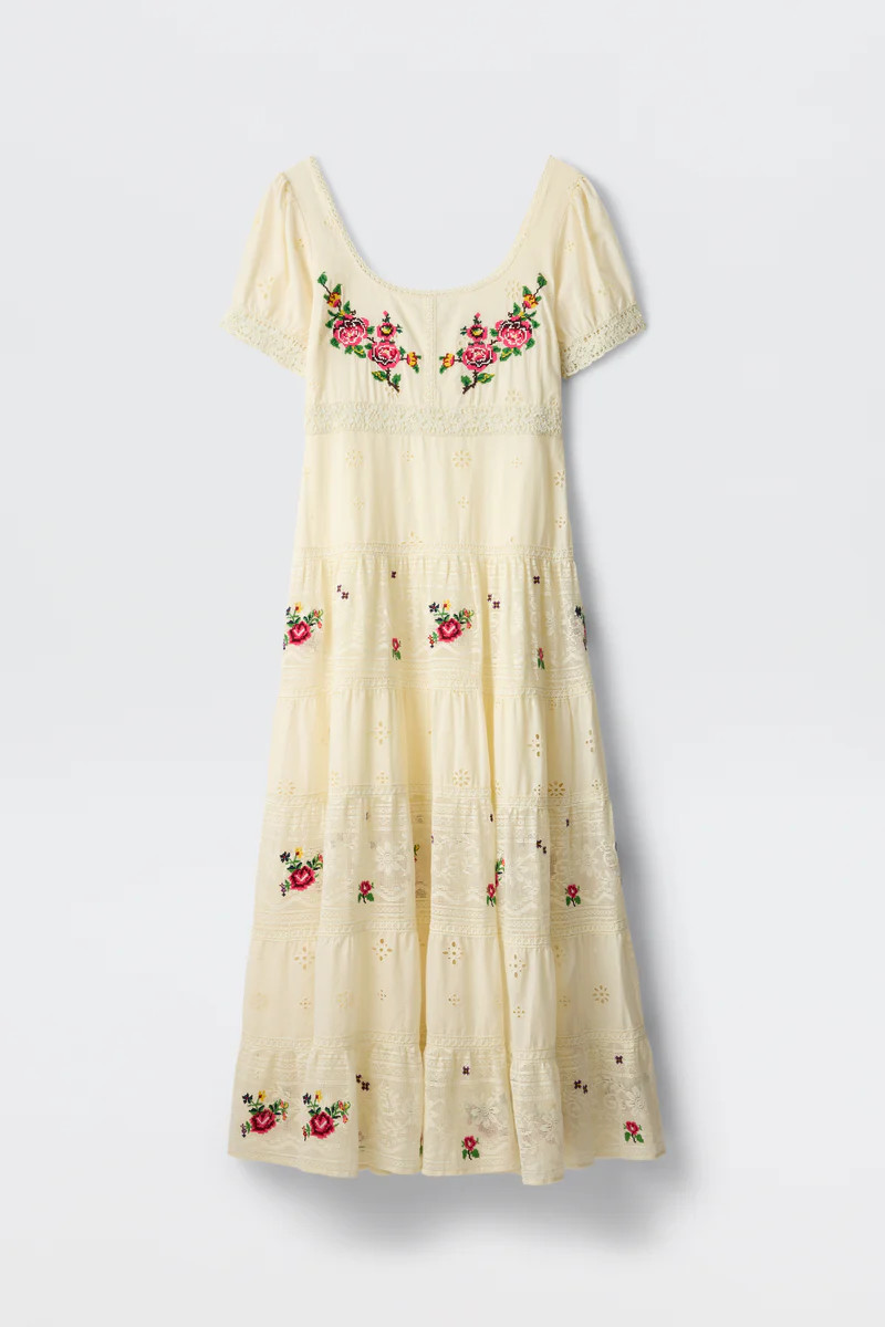 Cady - Spring Rose Embroidery Cream | Rixo