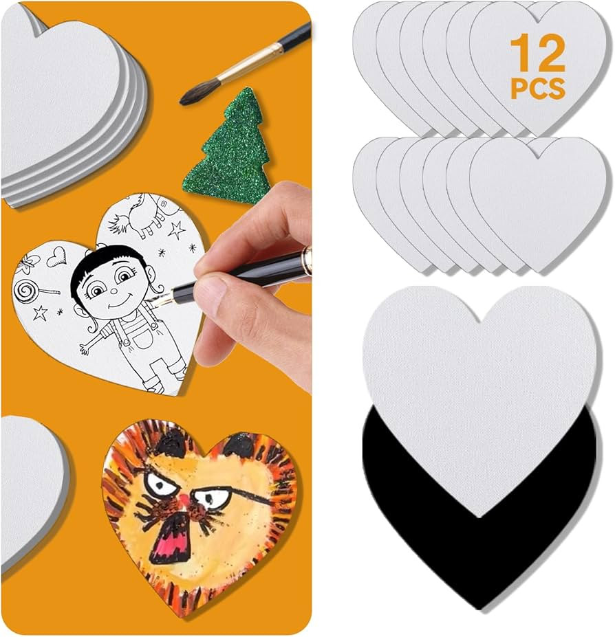 GENE4GLORY 12 Pack Magnetic Canvas Boards for Painting, Artist Blank Canvas Boards for Painting- ... | Amazon (US)