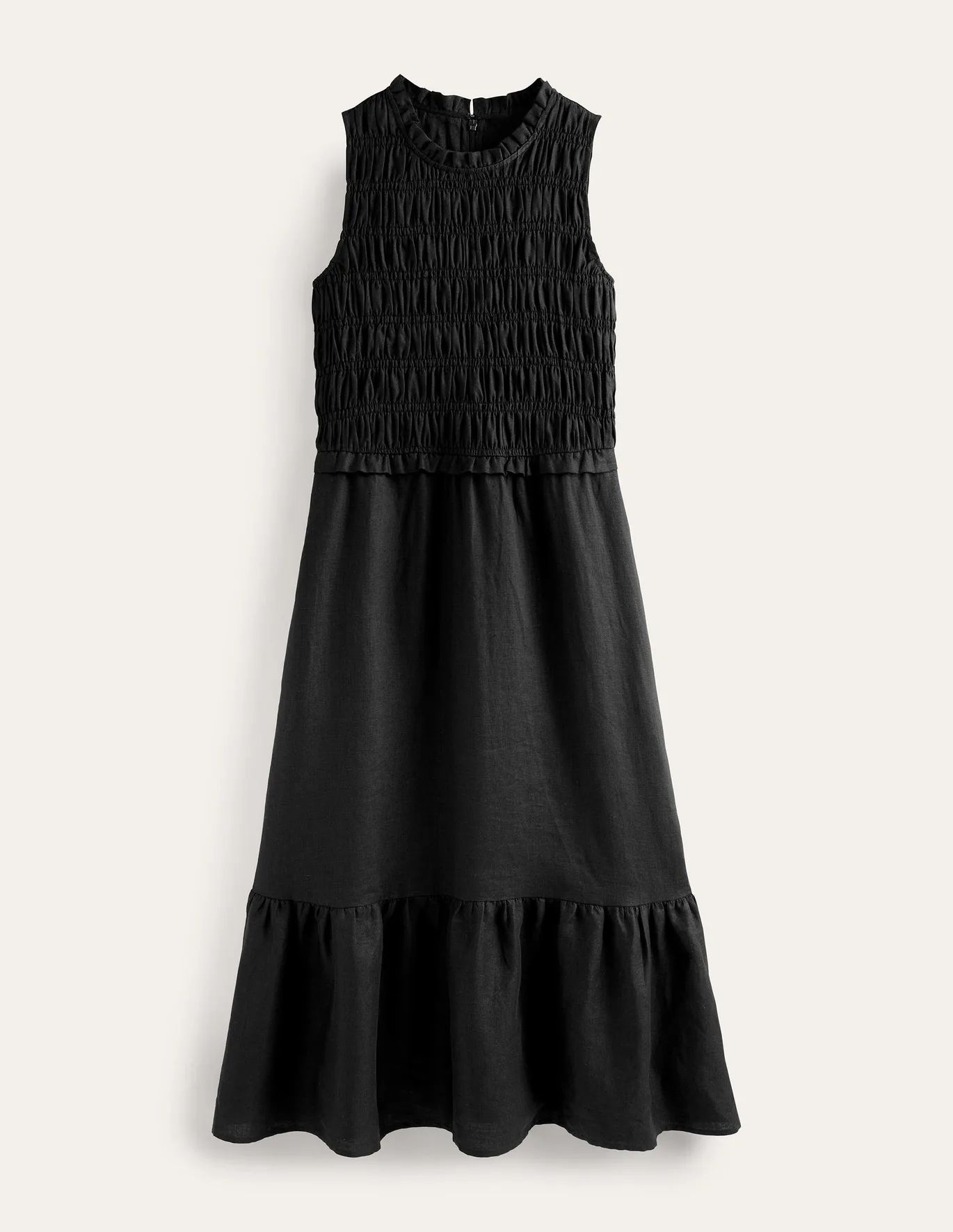Smocked Linen Midi Dress | Boden (UK & IE)