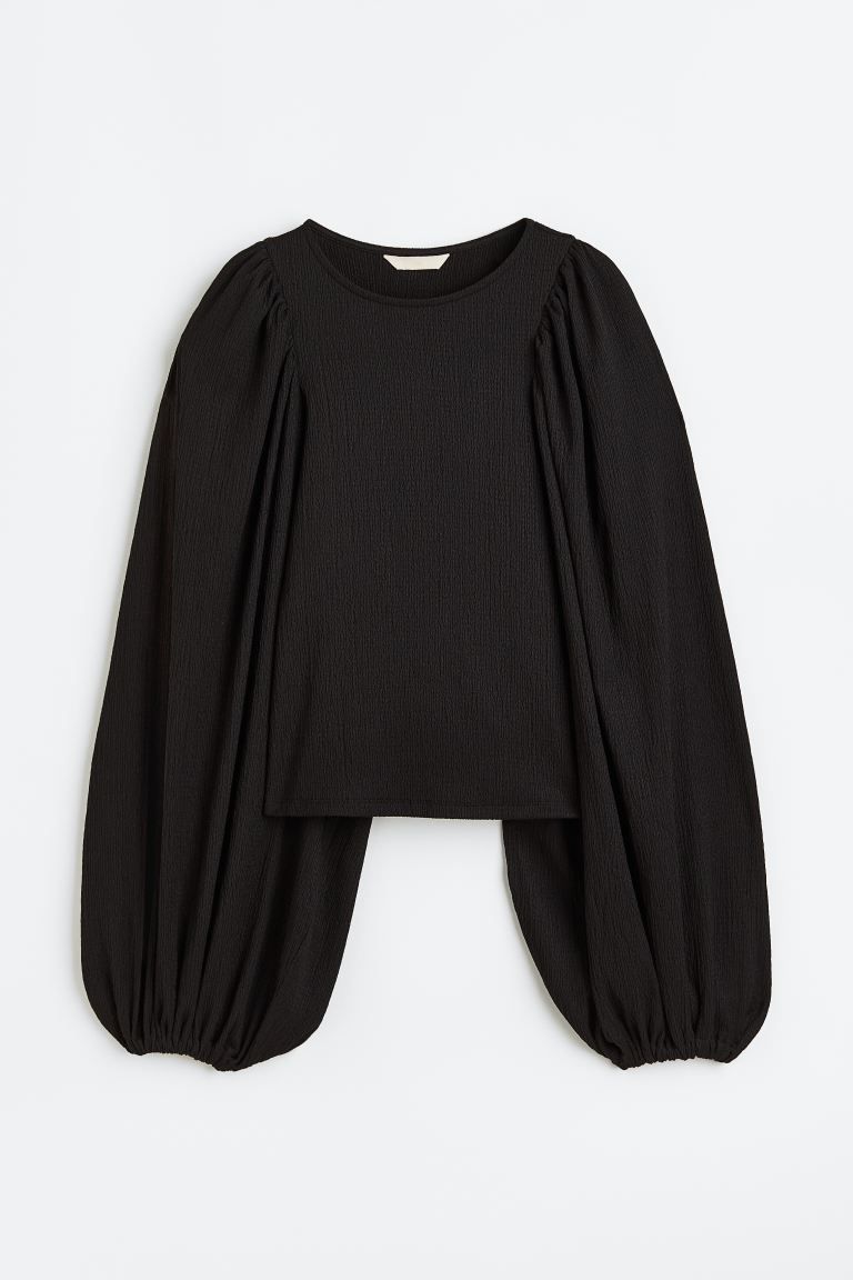 Balloon-sleeved Jersey Top | H&M (US + CA)