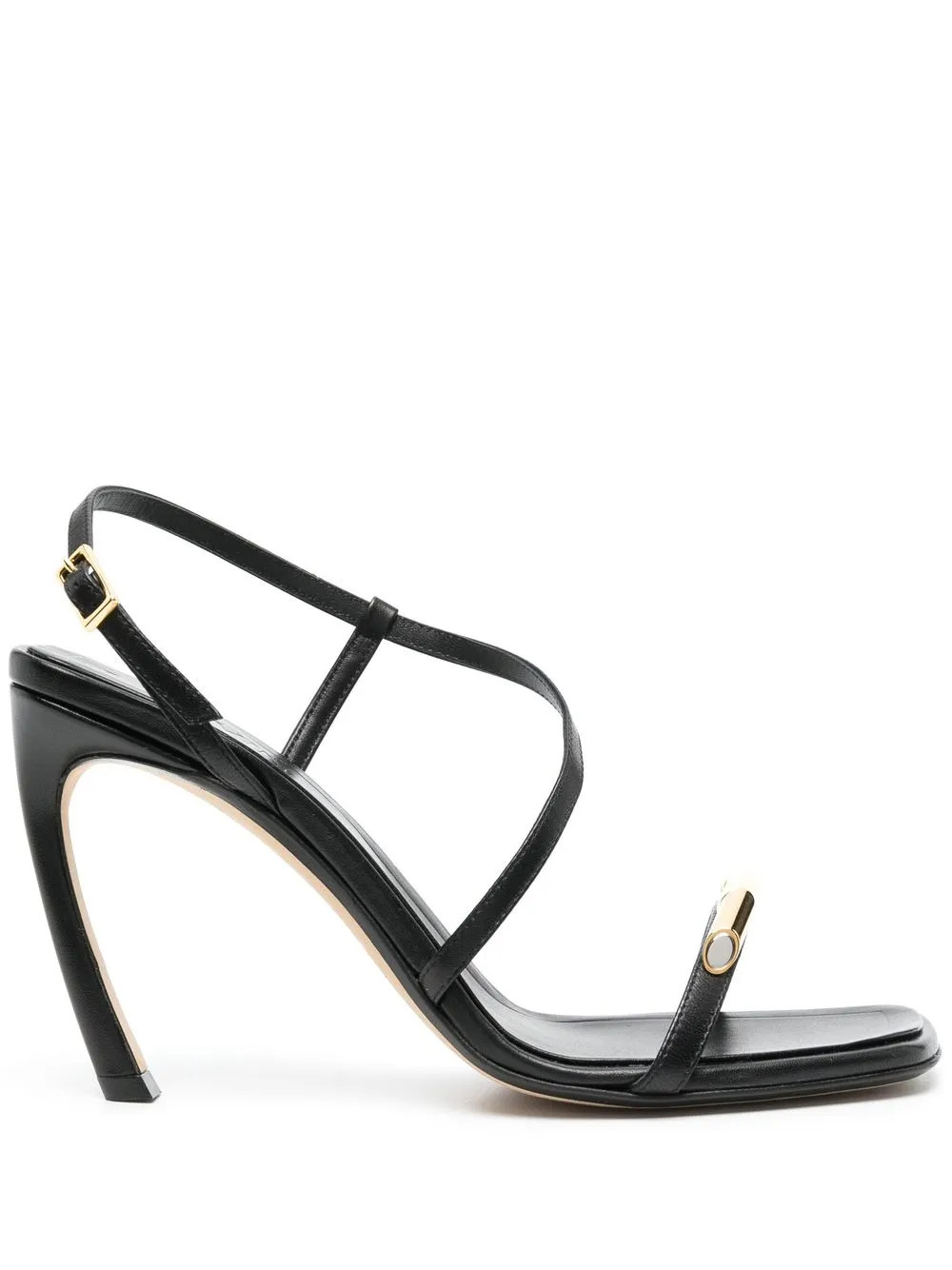 Lanvin Swing 95 Leather Sandals - Farfetch | Farfetch Global