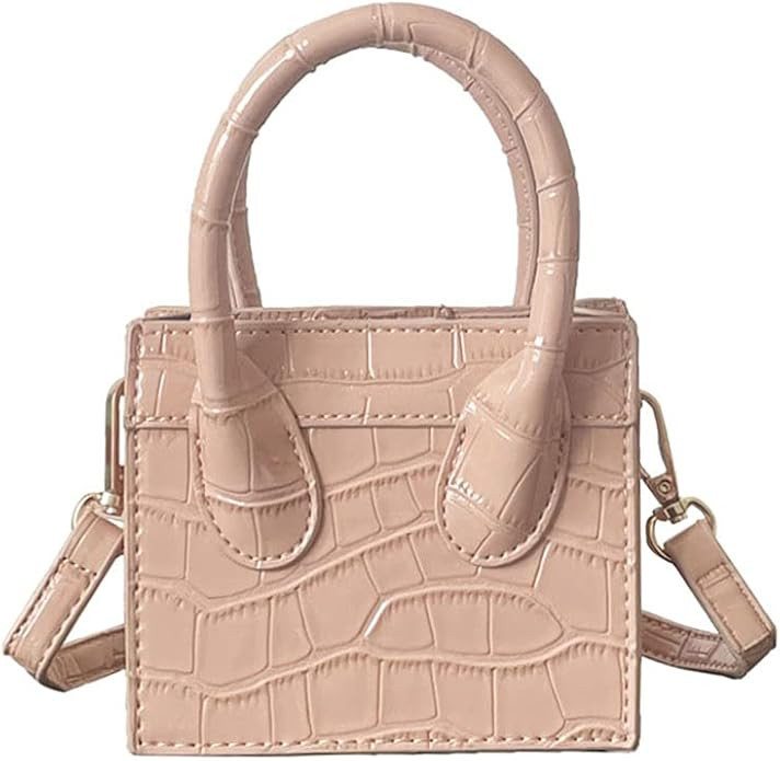 Tiny Purse Patent Leather Tote Mini Purse clutch Shoulder Bag Satchel Shape Crossbody Handbag | Amazon (US)