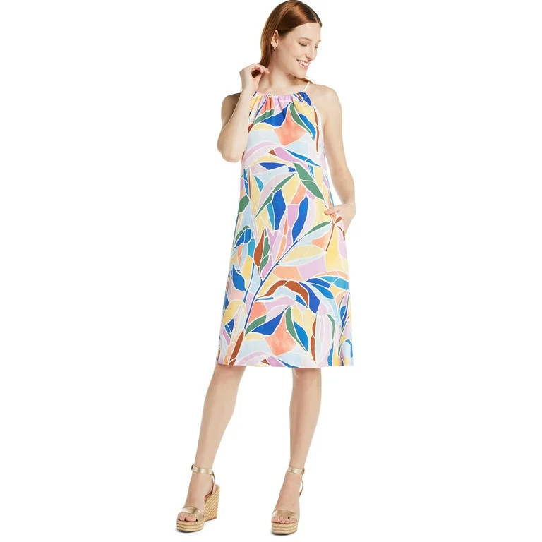 Time and Tru Women's Halter Knit Dress, Sizes XS-XXXL | Walmart (US)