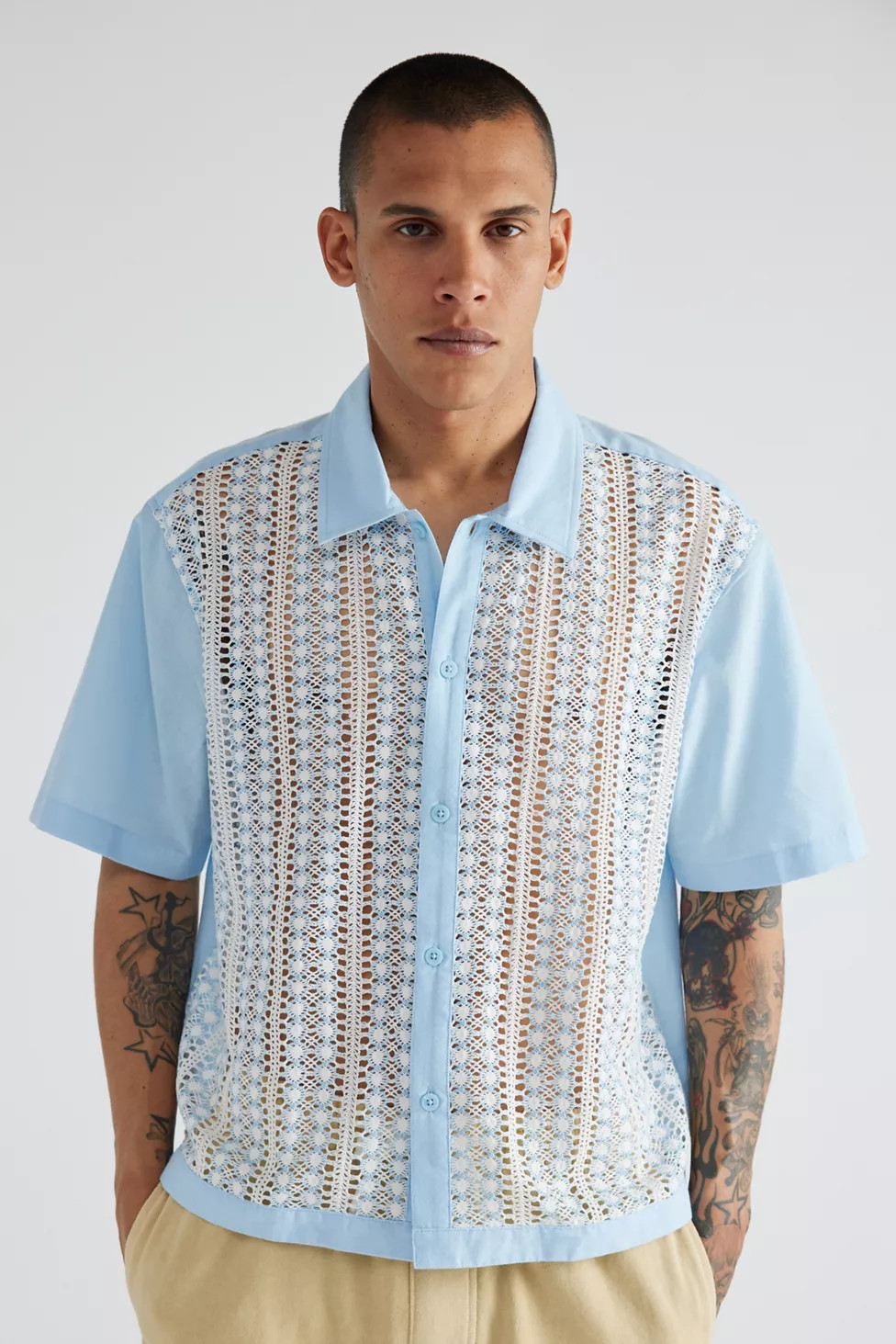 BDG Crochet Lace Shirt | Urban Outfitters (US and RoW)