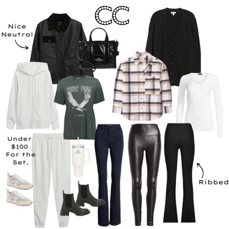 COZY CAPSULE WARDROBE 
9 pieces 65 outfits 
Visit 
https://closetchoreography.com for 6 more variations 