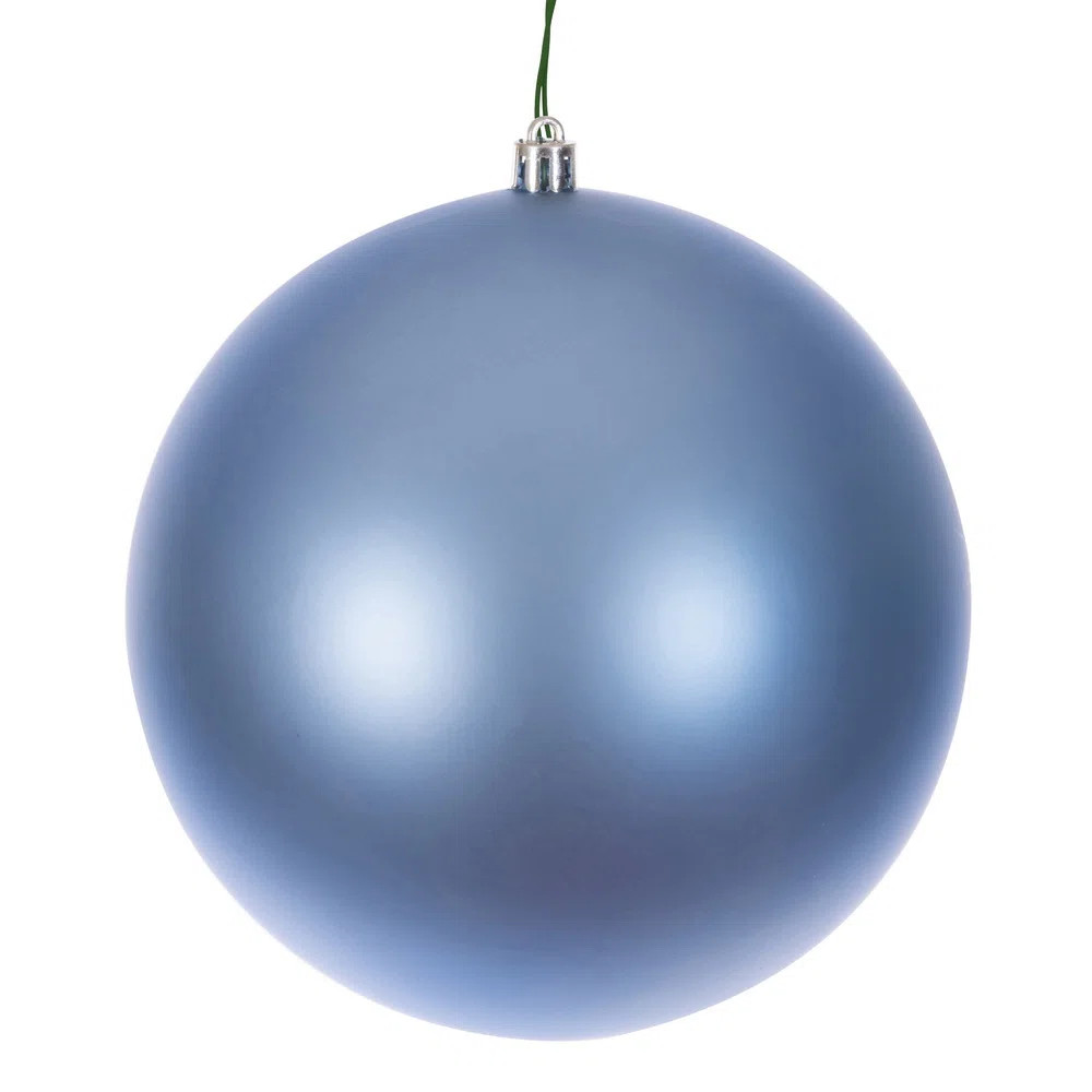4" Periwinkle Matte Seamless Ball UV Drilled. Includes 6 ornaments per box. (Set of 6) | Wayfair North America