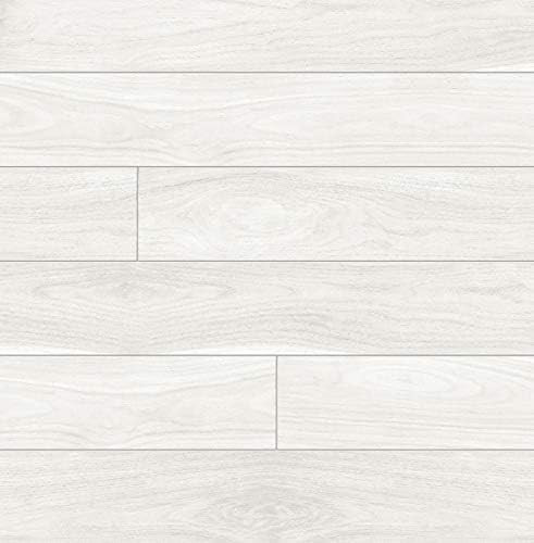 NextWall Teak Plank Peel and Stick Wallpaper (Off-White) | Amazon (US)