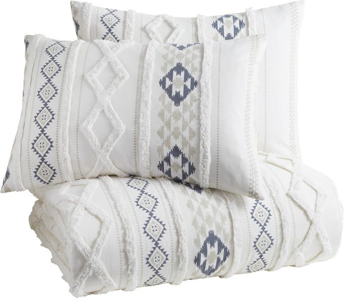 Geo Stripe Chenille Tufted Comforter & Shams Set | Nordstrom | Nordstrom