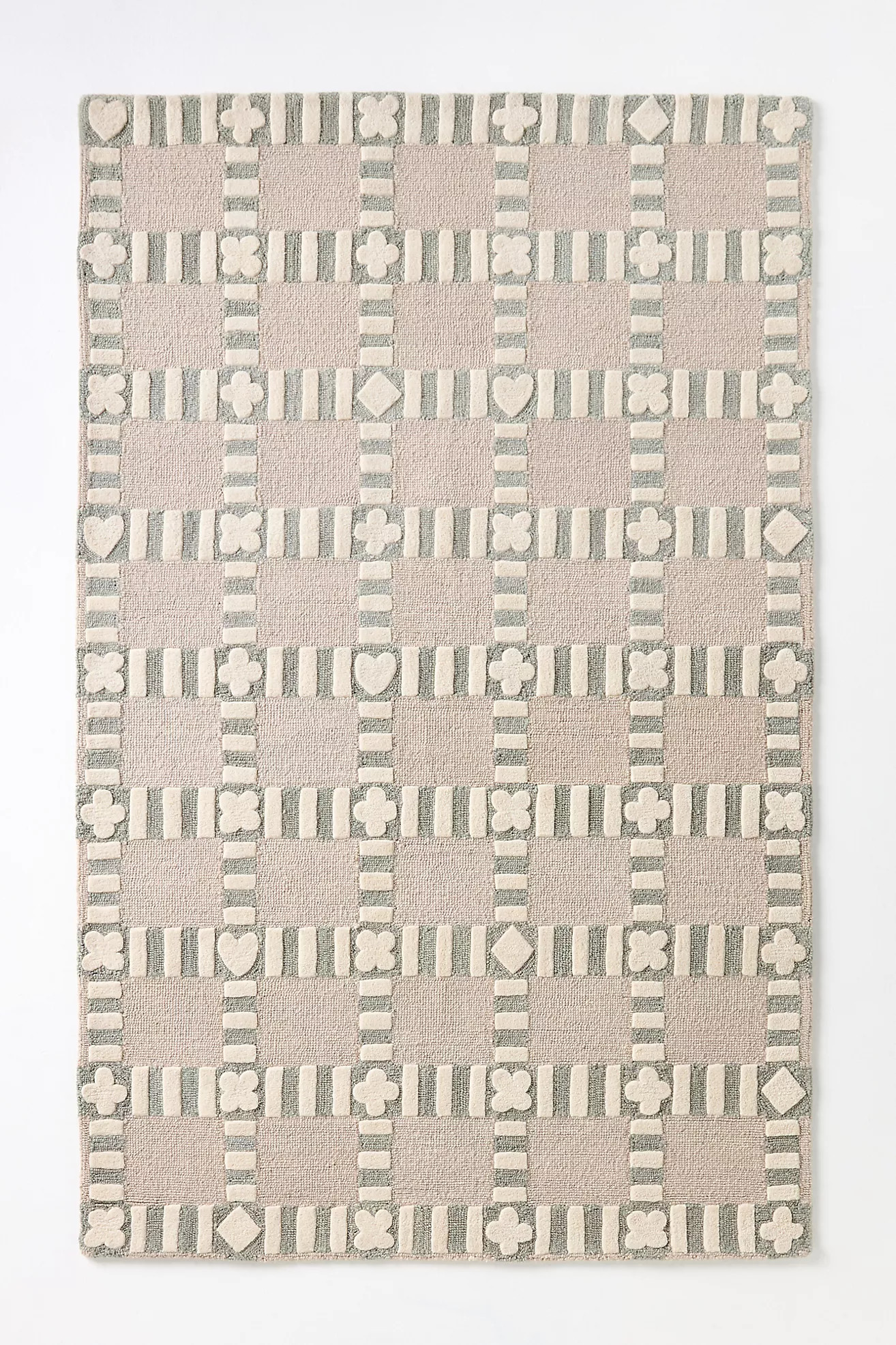 Tufted Wool Icon Checkerboard Rug | Anthropologie (US)
