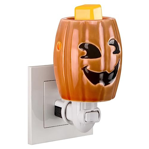 STAR MOON Halloween Pluggable Fragrance Warmer Wax Melter for Home/Dorm/Office Decorative Night Light Pleasant Gifts Safe to Use Packaged Together with Two Bulbs-Wicked Witch - Evil Pumpkin Lantern | Amazon (US)